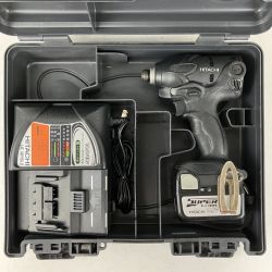 ЗЗ HITACHI 日立 14.4v インパクトドライバ バッテリーx1 充電器 ケース付 WH14DSL2 ブラック Bランク