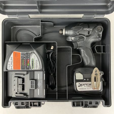 ЗЗ HITACHI 日立 14.4v インパクトドライバ バッテリーx1 充電器 ケース付 WH14DSL2 ブラック