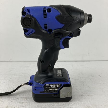 ЗЗ HITACHI 日立 14.4v インパクトドライバ バッテリーx3 充電器 ケース付 FWH14DSL ブラック×バイオレット