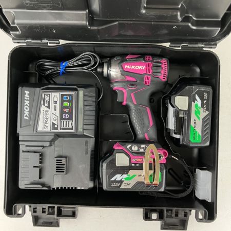 ЗЗ HiKOKI ハイコーキ 18v インパクトドライバ バッテリーx2 充電器 ケース付 WH18DDL2 ショッキングピンク