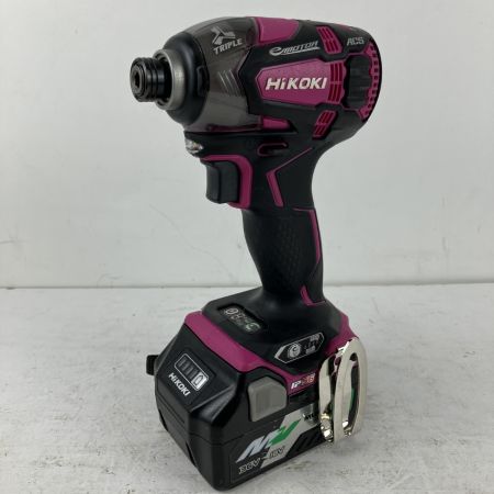 ЗЗ HiKOKI ハイコーキ 18v インパクトドライバ バッテリーx2 充電器 ケース付 WH18DDL2 ショッキングピンク