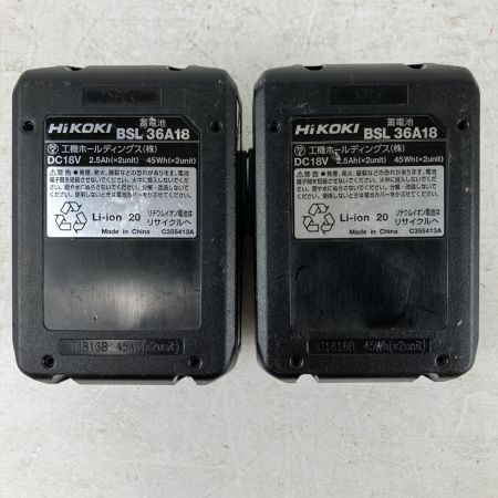 ЗЗ HiKOKI ハイコーキ 18v インパクトドライバ バッテリーx2 充電器 ケース付 WH18DDL2 ショッキングピンク