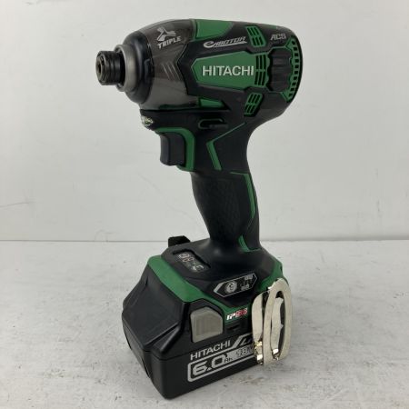 ЗЗ HITACHI 日立 18v インパクトドライバ バッテリーx2 充電器 ケース付 WH18DDL2 グリーン