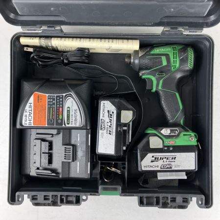 ЗЗ HITACHI 日立 18v インパクトドライバ バッテリーx2 充電器 ケース付 WH18DDL グリーン