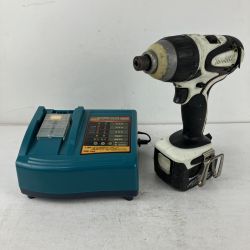 ЗЗ MAKITA マキタ 14.4v インパクトドライバ バッテリーx1 充電器 ケース付 TP130D ホワイトxブラック Cランク