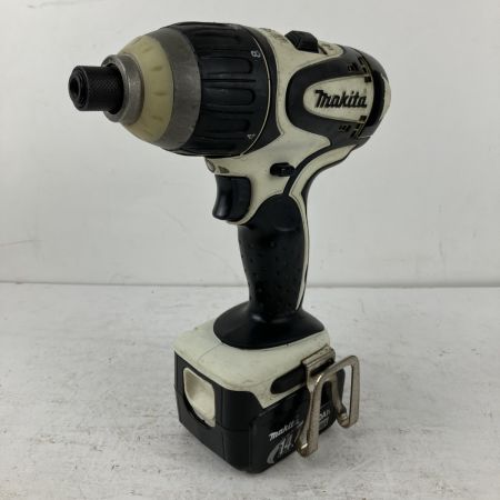 ЗЗ MAKITA マキタ 14.4v インパクトドライバ バッテリーx1 充電器 ケース付 TP130D ホワイトｘブラック