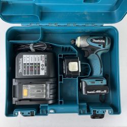 ЗЗ MAKITA マキタ 14.4v インパクトドライバ バッテリーx2 充電器 ケース付 TD135D ブルー Cランク