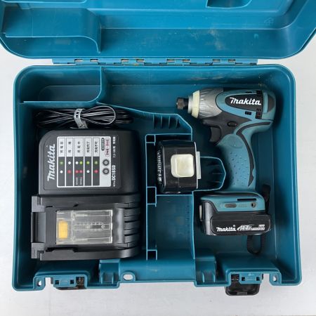 ЗЗ MAKITA マキタ 14.4v インパクトドライバ バッテリーx2 充電器 ケース付 TD135D ブルー
