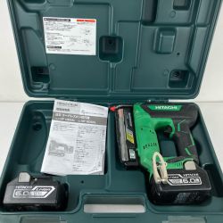 ЗЗ HITACHI 日立 18v 35mm コードレスピン釘打機 バッテリー×2 ケース付 ※充電器なし NP18DSAL グリーン Cランク