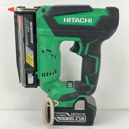 ЗЗ HITACHI 日立 18v 35mm コードレスピン釘打機 バッテリー×2 ケース付 ※充電器なし NP18DSAL グリーン