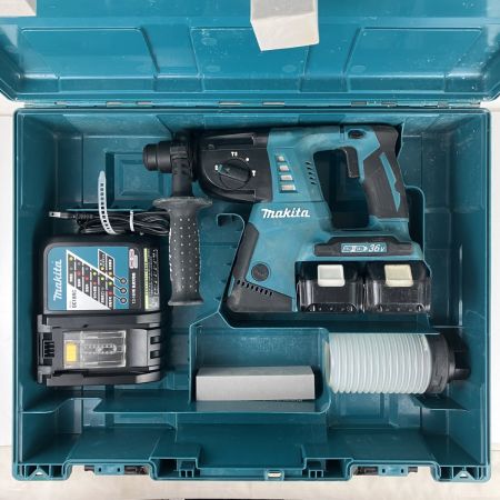 ЗЗ MAKITA マキタ 18v+18v 26mm 充電式ハンマドリル バッテリーx2 充電器 ケース付 HR263D ブルー