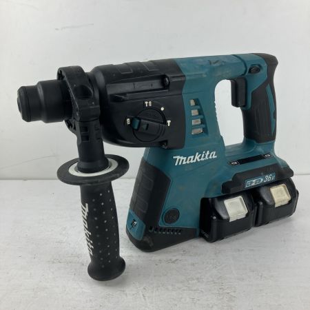 ЗЗ MAKITA マキタ 18v+18v 26mm 充電式ハンマドリル バッテリーx2 充電器 ケース付 HR263D ブルー