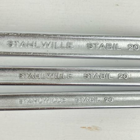 ЗЗ STAHLWILLE スタビレー 6-11mm 75°オフセットメガネレンチ 3本組 本体のみ STABIL20 シルバー