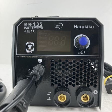 ЗЗ HARUKIKU 100v/200v兼用 ノンガス半自動溶接機 取説 変換アダプタ付 MIG135 シルバー