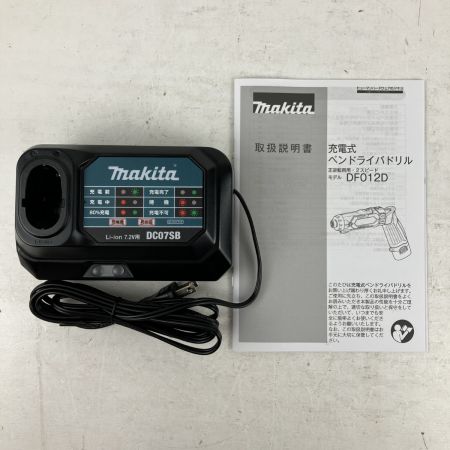 ЗЗ MAKITA マキタ 7.2v 充電式ペンドライバドリル バッテリーx2 充電器 ケース付 DF012DSHXB ブラック