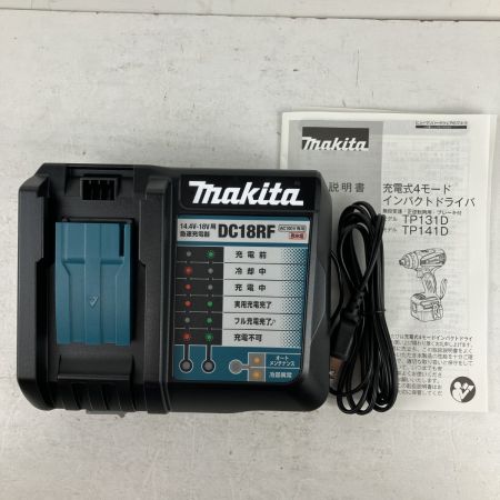 ЗЗ MAKITA マキタ 14.4v 充電式インパクトドライバ バッテリーx2 充電器 ケース付 TP131D ブルー