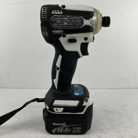 ЗЗ MAKITA マキタ 14.4v 充電式インパクトドライバ バッテリーx1付 ※充電器無し TD161D ホワイト