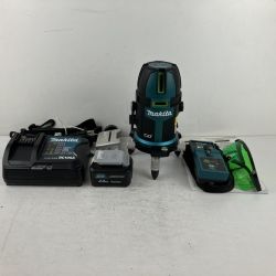 ЗЗ MAKITA マキタ 10.8v グリーンレーザー墨出し器 受光器 バッテリーx1 充電器付 Sk312GD ブルー×ブラック Bランク