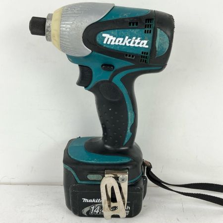 ЗЗ MAKITA マキタ 14.4v 充電式インパクトドライバ 充電器 バッテリー×2 ケース付 TD130D ブルー