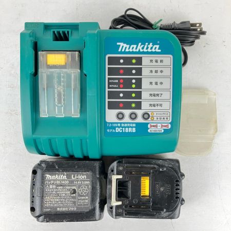 ЗЗ MAKITA マキタ 14.4v 充電式インパクトドライバ 充電器 バッテリー×2 ケース付 TD130D ブルー