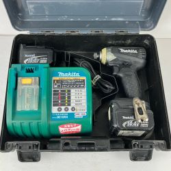 ЗЗ MAKITA マキタ 14.4v 充電式インパクトドライバ 充電器 バッテリー×2 ケース付 TD133D ブラック Cランク