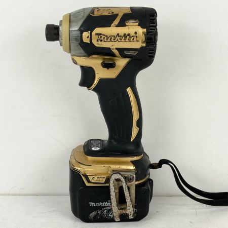 ЗЗ MAKITA マキタ 14.4v 充電式インパクトドライバ 充電器 バッテリ×2 ケース付 TD137D ゴールドｘブラック