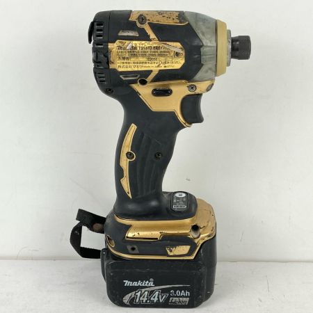 ЗЗ MAKITA マキタ 14.4v 充電式インパクトドライバ 充電器 バッテリ×2 ケース付 TD137D ゴールドｘブラック