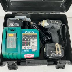 ЗЗ MAKITA マキタ 14.4v 充電式インパクトドライバ 充電器 バッテリー×2 ケース付 TD132D ブラック Cランク