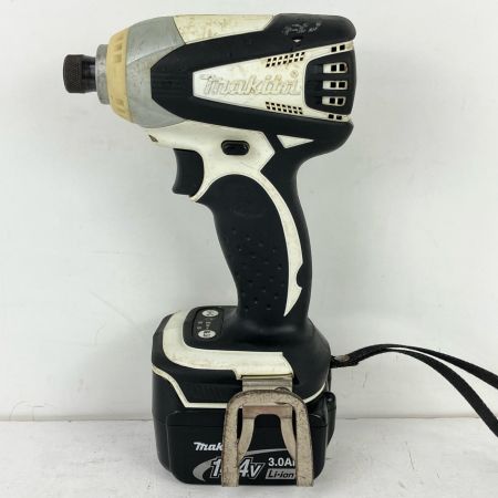 ЗЗ MAKITA マキタ 14.4v 充電式インパクトドライバ 充電器 バッテリー×2 ケース付 TD132D ホワイトｘブラック