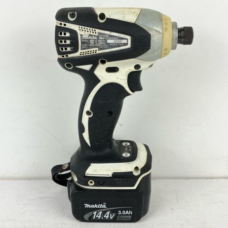 ЗЗ MAKITA マキタ 14.4v 充電式インパクトドライバ 充電器 バッテリー×2 ケース付 TD132D ホワイトｘブラック