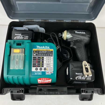 ЗЗ MAKITA マキタ 14.4v 充電式インパクトドライバ 充電器 バッテリー×2 ケース付 TD133D ブラック