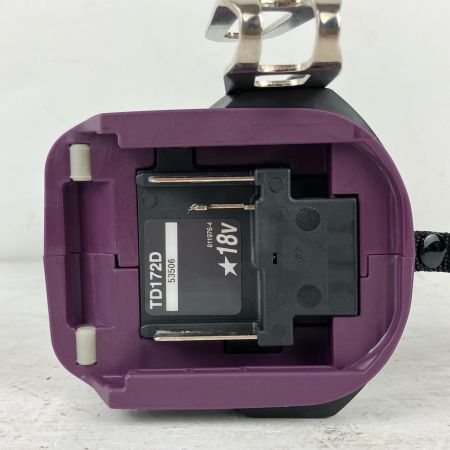 ЗЗ MAKITA マキタ 18v 充電式インパクトドライバ 充電器 バッテリー×2 ケース付 TD172D パープル