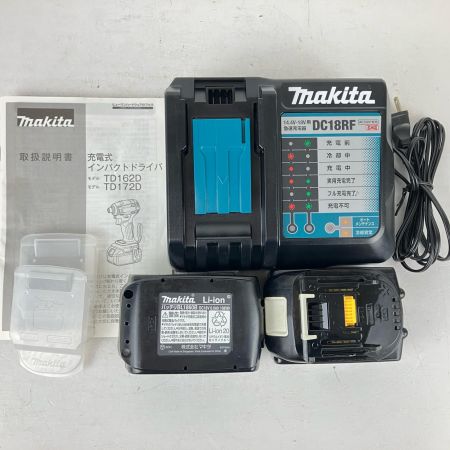ЗЗ MAKITA マキタ 18v 充電式インパクトドライバ 充電器 バッテリー×2 ケース付 TD172D ブラック