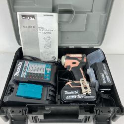 ЗЗ MAKITA マキタ 18v 充電式インパクトドライバ 充電器 バッテリー×2 ケース付 TD171D フレッシュカッパー Aランク
