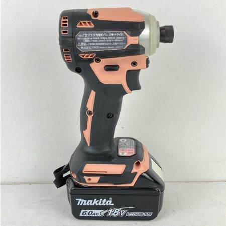 ЗЗ MAKITA マキタ 18v 充電式インパクトドライバ 充電器 バッテリー×2 ケース付 TD171D フレッシュカッパー