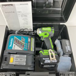 ЗЗ MAKITA マキタ 14.4v 充電式インパクトドライバ 充電器 バッテリー×2 ケース付 TD160D 黄緑 Aランク
