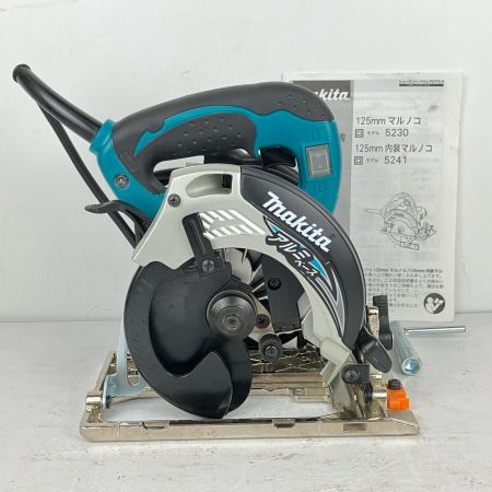 ЗЗ MAKITA マキタ 125mm 100v 丸のこ T型レンチ 取説付 5230 ブルー