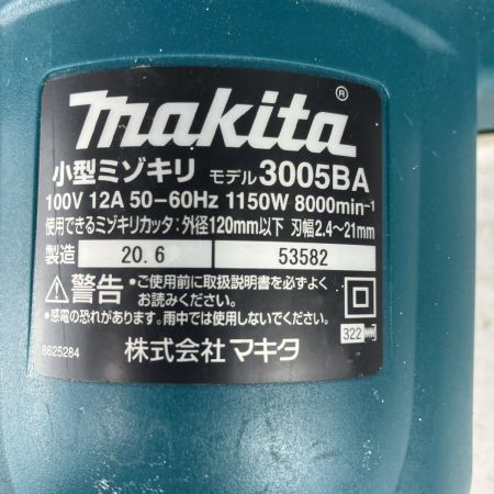 ЗЗ MAKITA マキタ 100v 120mm 小型ミゾキリ 3005BA ブルー