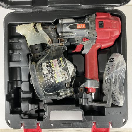 ЗЗ MAX マックス 90mm 高圧 エア釘打ち機 ケース付 HN-90N3 レッド