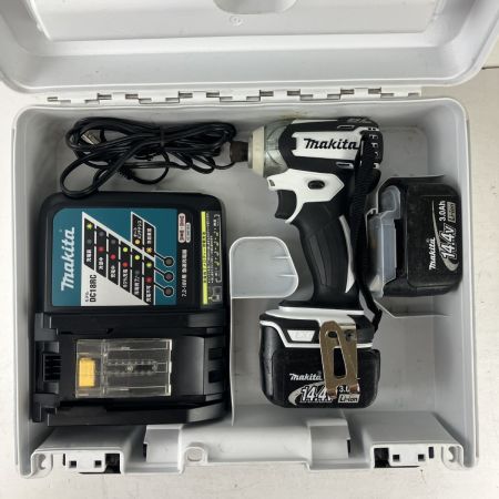 ЗЗ MAKITA マキタ 14.4v 充電式インパクトドライバ バッテリーx2 充電器 ケース付 TD136D ホワイト