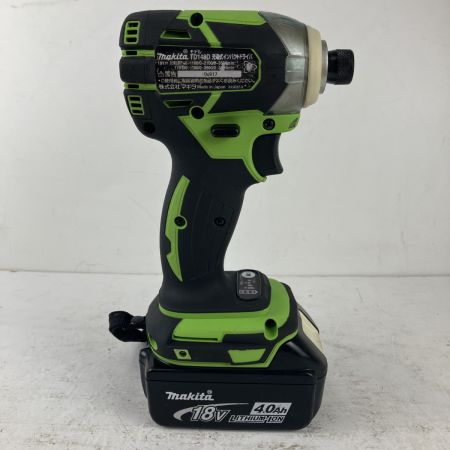 ЗЗ MAKITA マキタ 18v 充電式インパクトドライバ バッテリーx2 充電器 ケース付 TD148D 黄緑