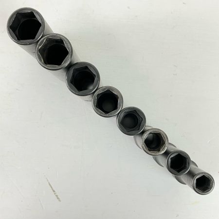 ЗЗ Snap-on スナップオン 8-15ｍｍ 3/8ディープインパクトソケット 8個組+ホルダー  214SIMFMYA ブラック