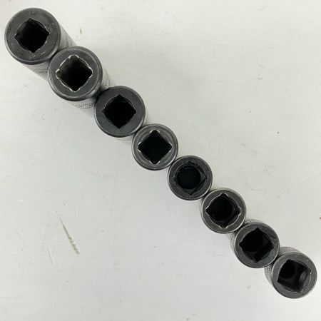 ЗЗ Snap-on スナップオン 8-15ｍｍ 3/8ディープインパクトソケット 8個組+ホルダー  214SIMFMYA ブラック