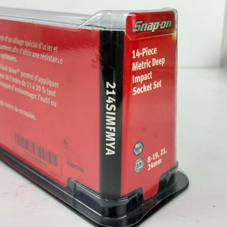 ЗЗ Snap-on スナップオン 8-15ｍｍ 3/8ディープインパクトソケット 8個組+ホルダー  214SIMFMYA ブラック