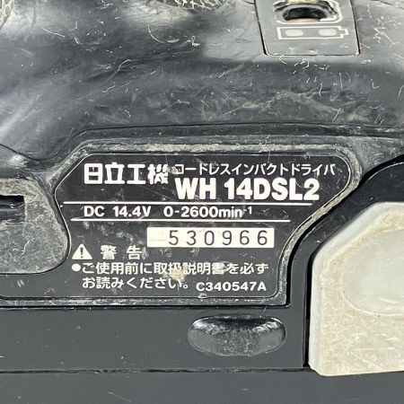 ЗЗ HITACHI 日立 14.4v 充電式インパクトドライバ 充電器 バッテリー×1付 WH14DSL2 ブラック