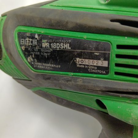 HITACHI 日立 WR18DSHL グリーン 充電池1個付 コードレス式 12.7mm 700Nm 18v 6.0Ah JO50023 使用感有 WR18DSHL グリーン