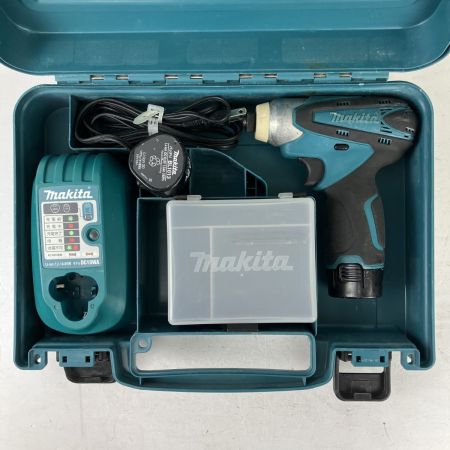 ЗЗ MAKITA マキタ 10.8v インパクトドライバ バッテリーx2 充電器 ケース付 TD090D ブルー