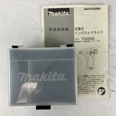 ЗЗ MAKITA マキタ 10.8v インパクトドライバ バッテリーx2 充電器 ケース付 TD090D ブルー