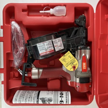 ЗЗ MAX マックス 65mm 高圧 エア釘打ち機 取説 ケース付 HN-65Z1 レッド