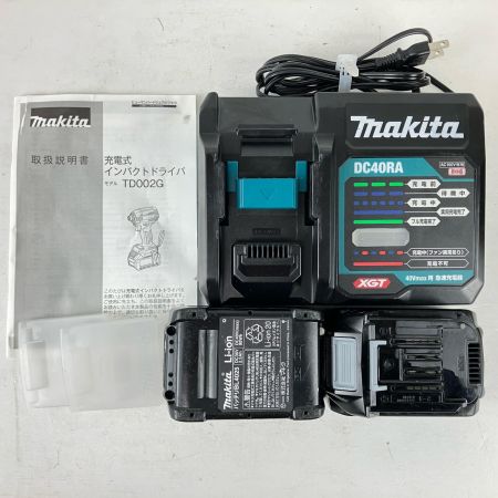 ЗЗ MAKITA マキタ 40v 充電式インパクトドライバ 充電器 バッテリー×2 ケース付 TD002G フレッシュエイエロー